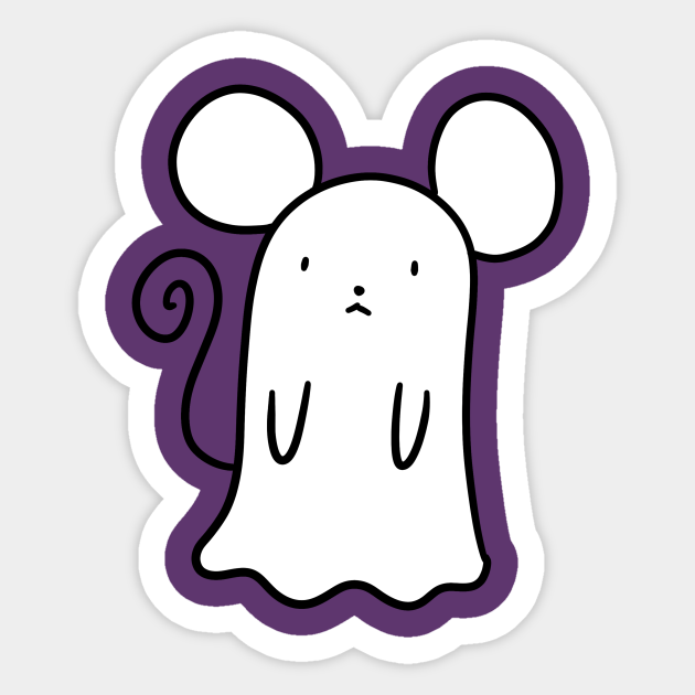 Ghost Mouse Mouse Sticker TeePublic